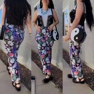 Cecilia Pettersson For Anthropologie The Colette Floral Print Pants Size 30